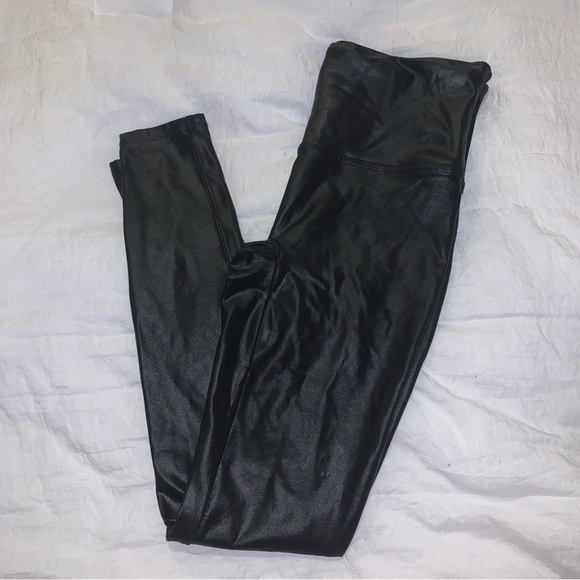 Spanx Faux Leather Black Tight Leggings - Picture 4 of 5